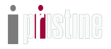 Logo reading “ipristine” in gray and magenta text on a white background